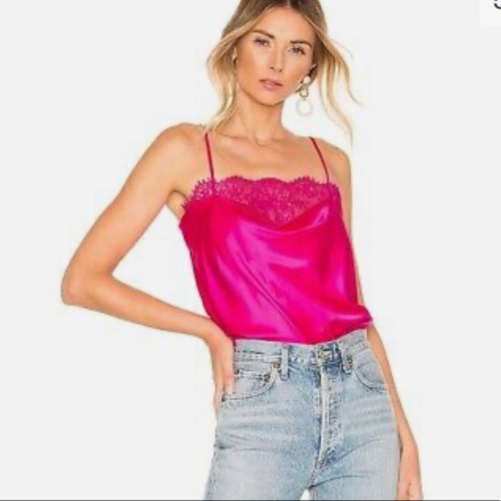 CAMI NYC X Revolve Hot Pink Bodysuit Sz XS